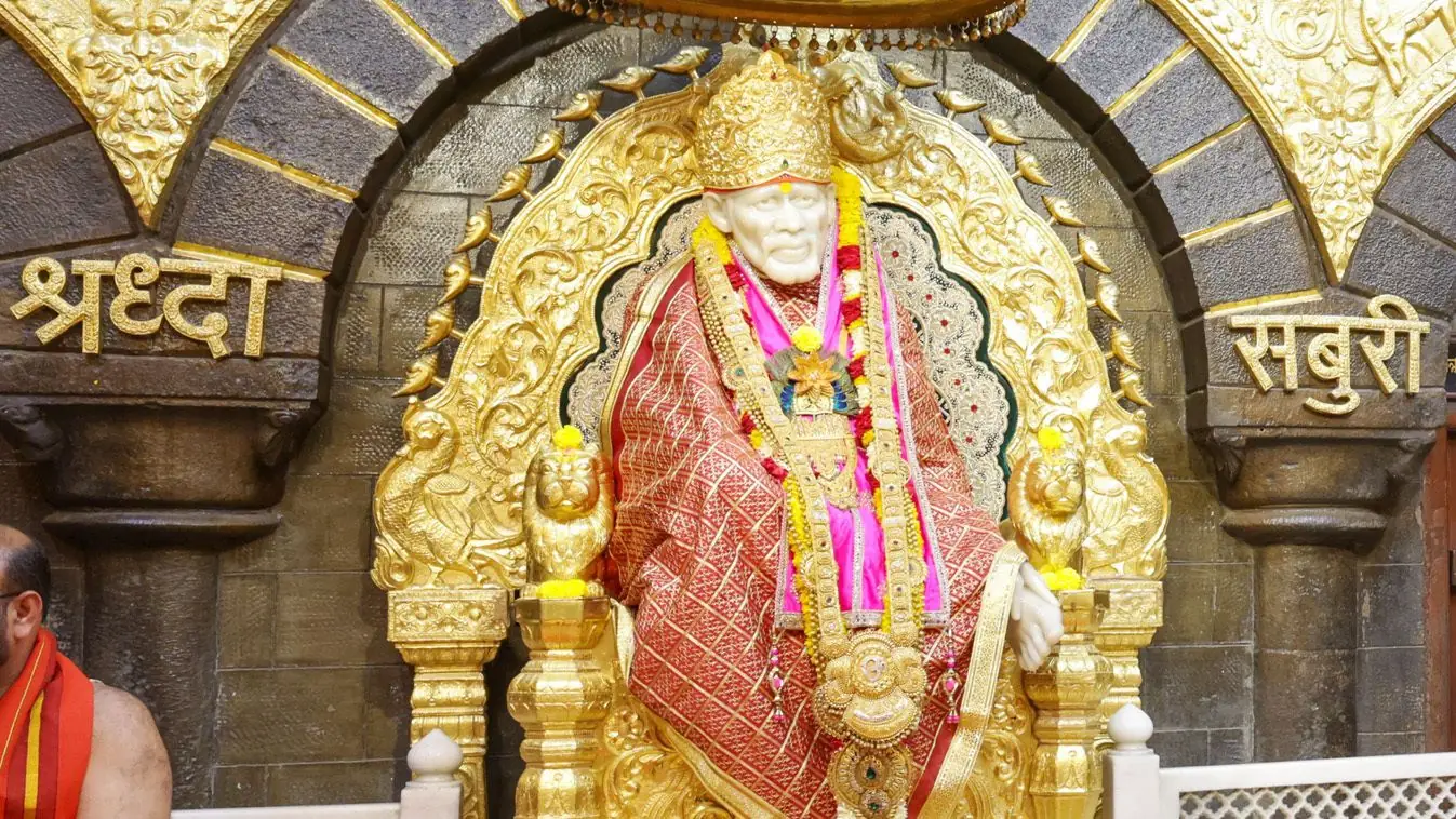 The Samadhi Mandir shrine at Shirdi, where Sai Baba's samadhi is enshrined